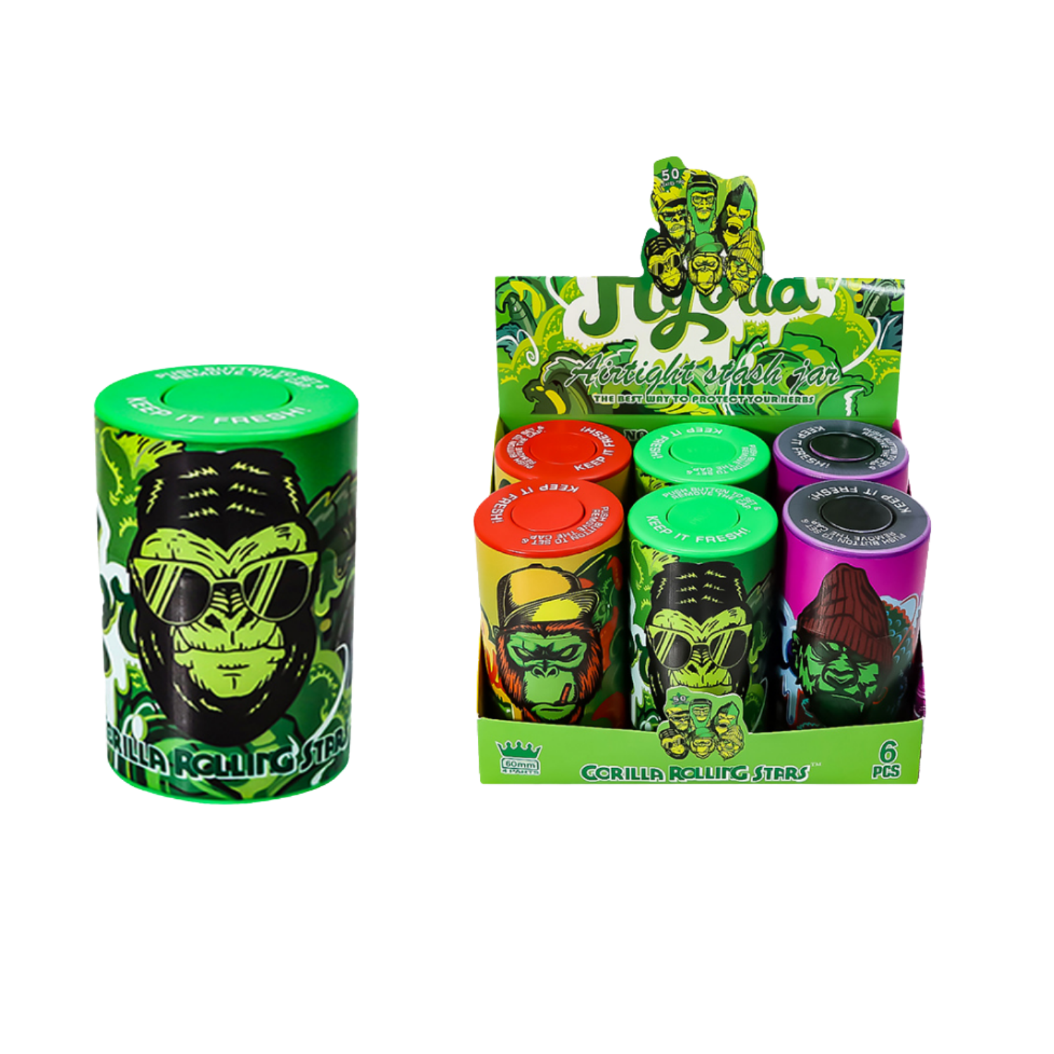 GORILLA ROLLING STARS 165ml Vacuum Jar - Ansicht 2