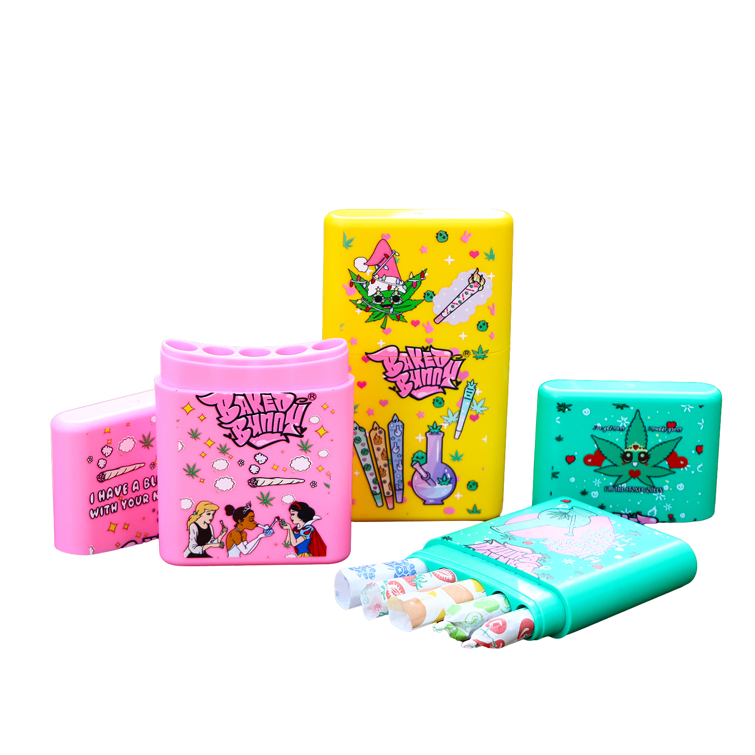 BAKED BUNNY Zigaretten Tube 3-5 — 5er Joint Tube bunt