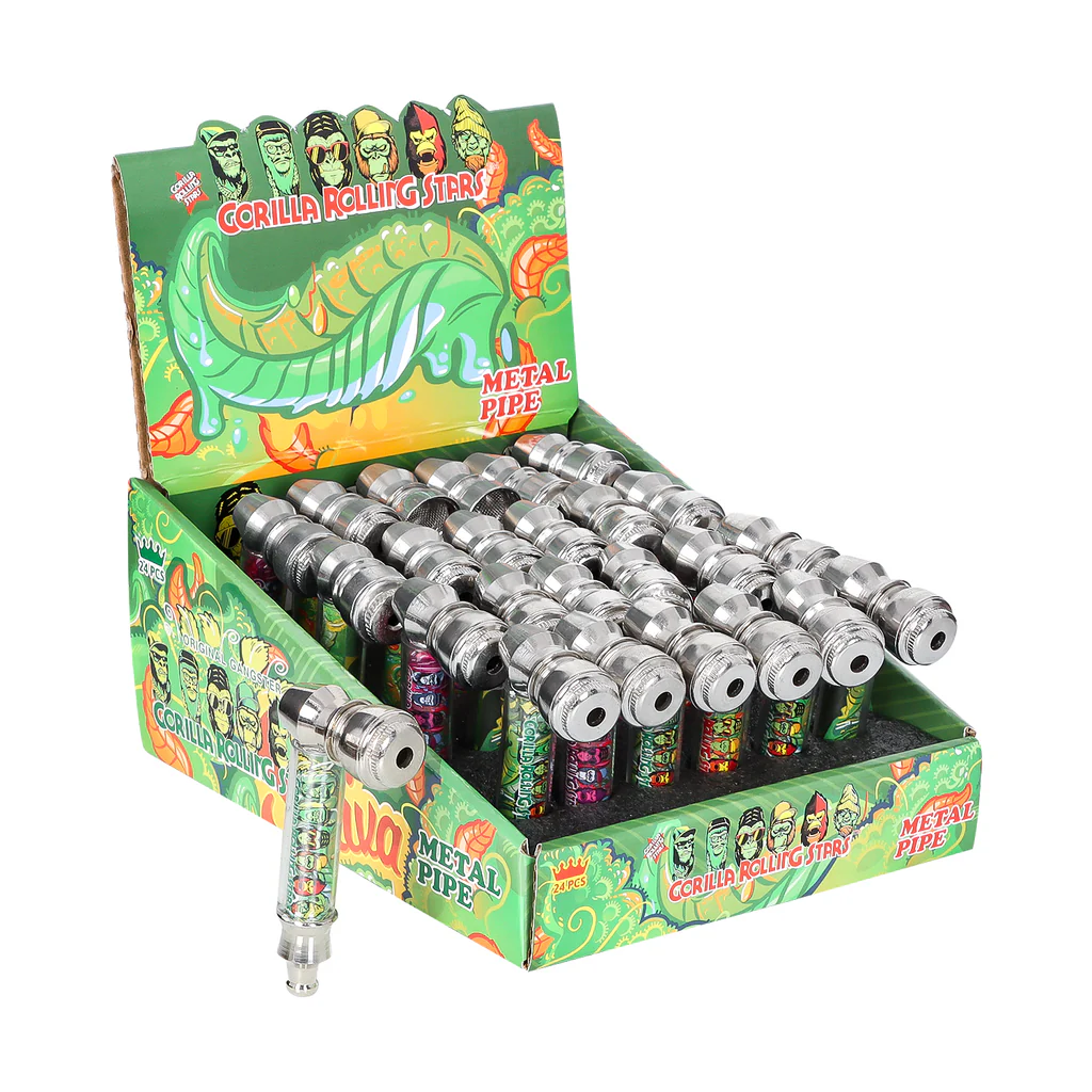 GORILLA ROLLING STARS Metallpfeife m. Schraubdeckel
