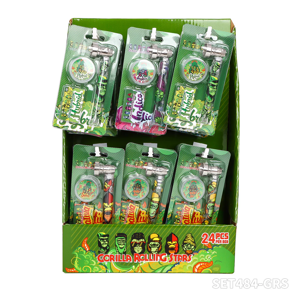 PIPE SET: Glaspfeife mit Metallkopf + Grinder + Siebe - Ansicht 6