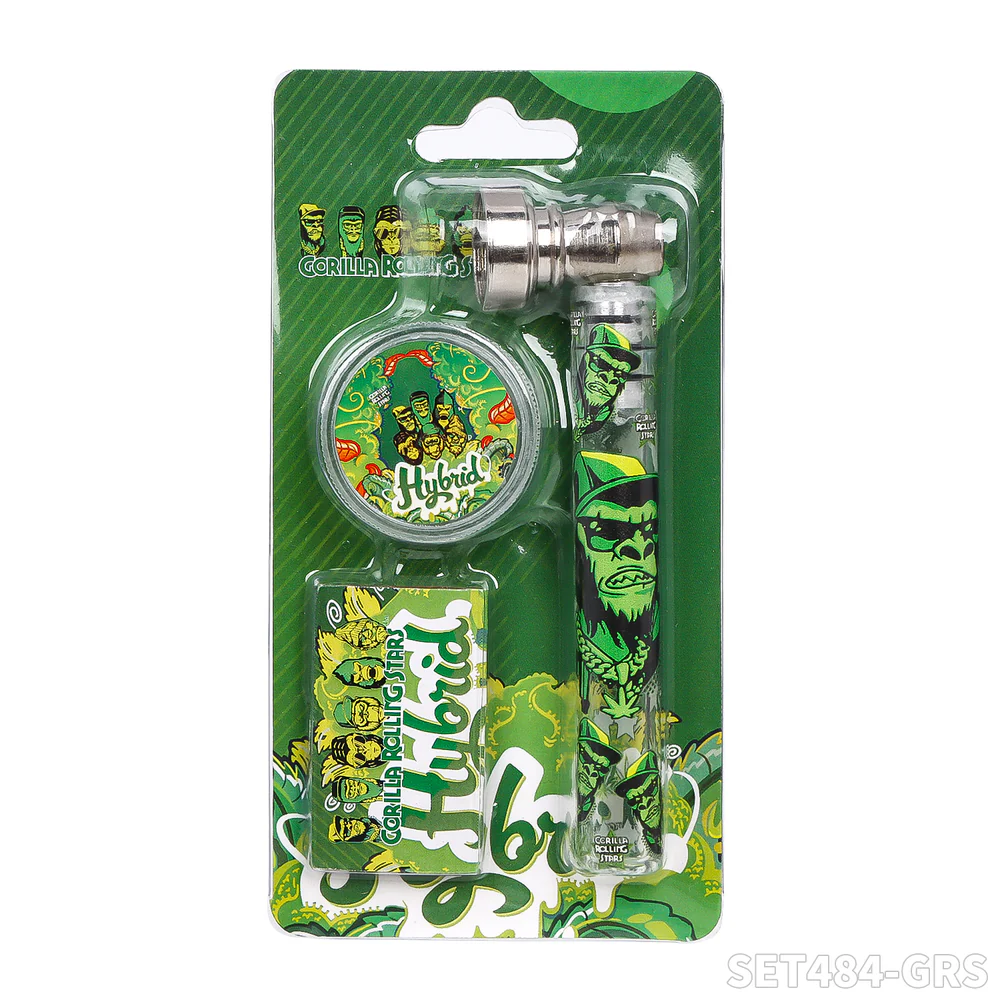 PIPE SET: Glaspfeife mit Metallkopf + Grinder + Siebe - Ansicht 8