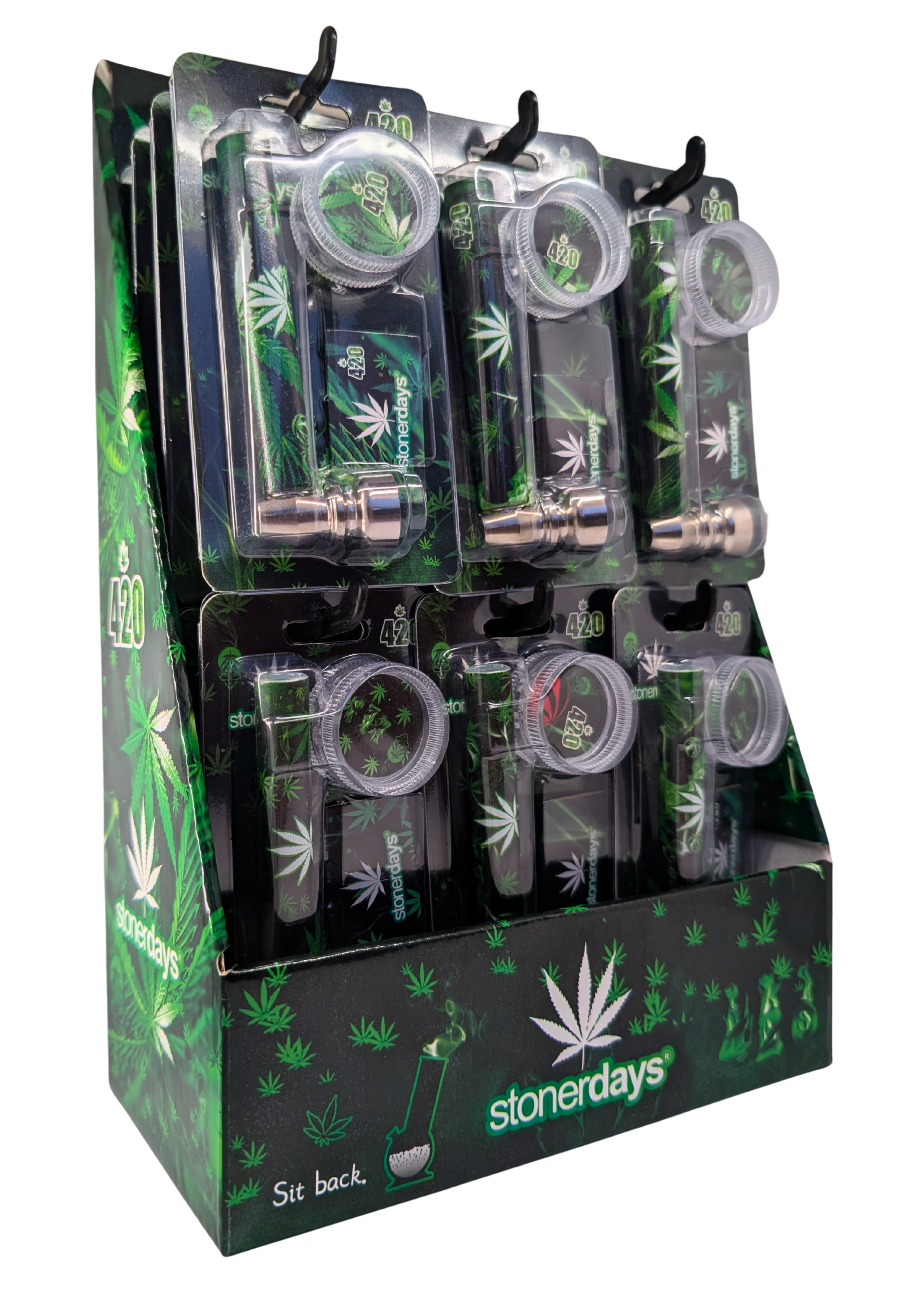 PIPE SET: Glaspfeife mit Metallkopf + Grinder + Siebe - Ansicht 6